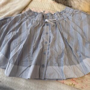Aerie Blue Striped Mini Skirt